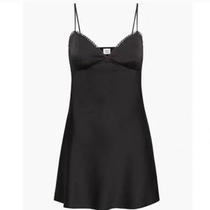 Aritzia Sunday Best Black Rae slip dress
